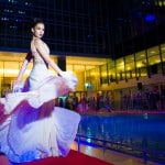 Model on the runway at the 2015 Fashion Night on Brickell