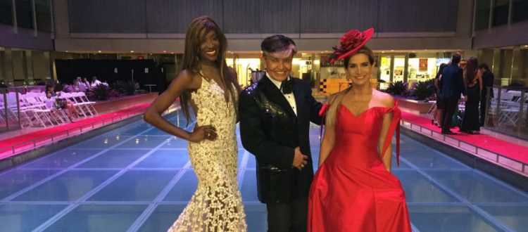 2016 Fashion Night on Brickell, Mayra Joli with Oscar Romero and Sandra Coscio