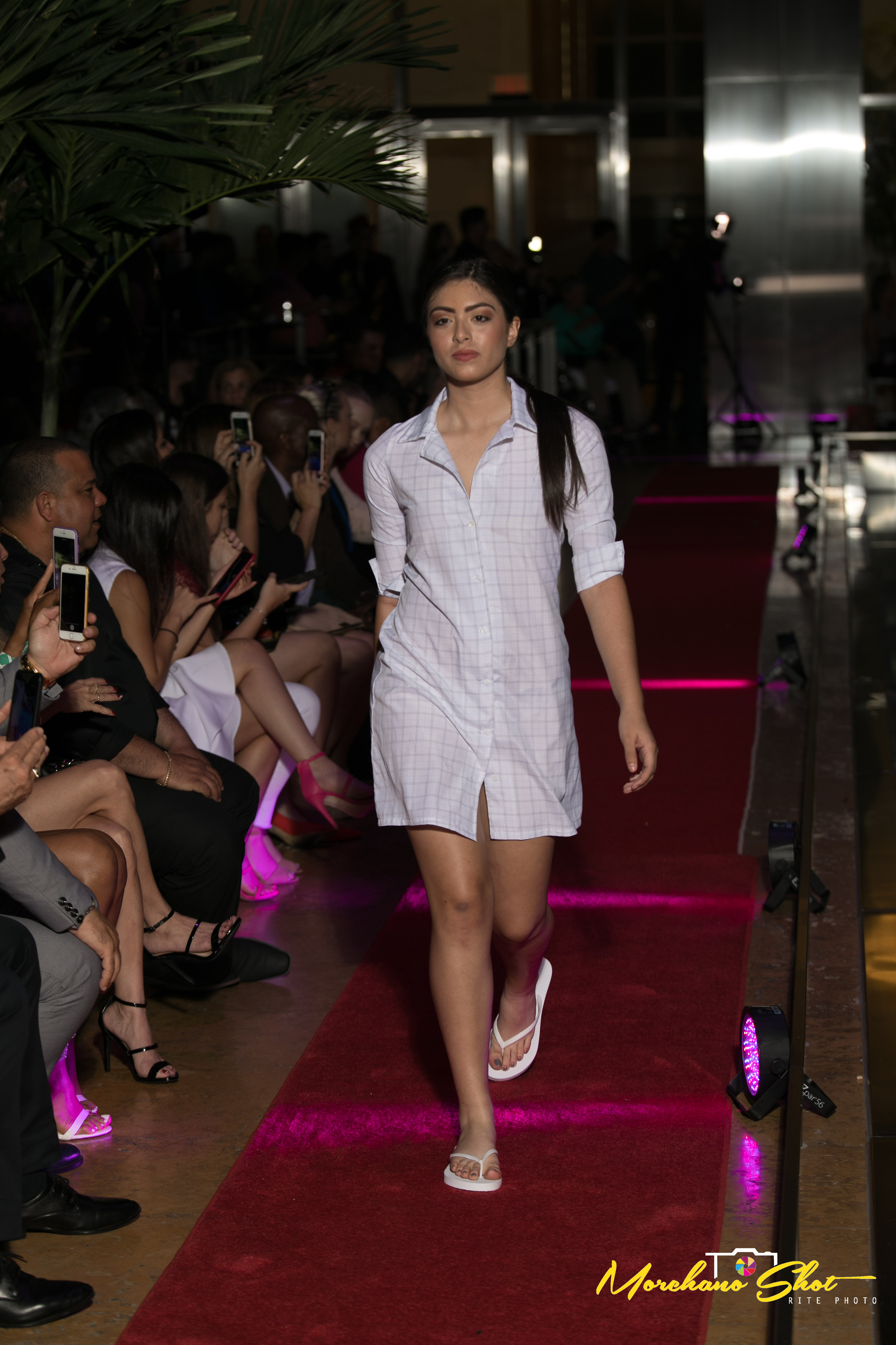 Model at Fashion Night on Brickell 2018
